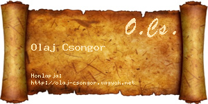 Olaj Csongor névjegykártya