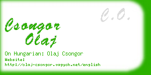 csongor olaj business card